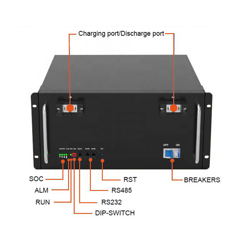 Rack mounted battery 51.2v 120ah