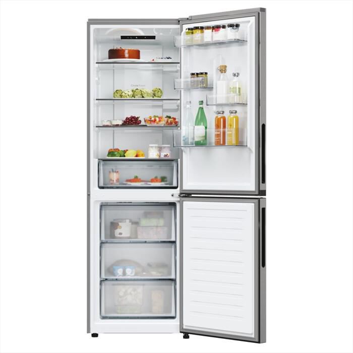 CANDY - Frigorifero combinato CNCQ2T618EX Classe E 355 lt-Stainless steel