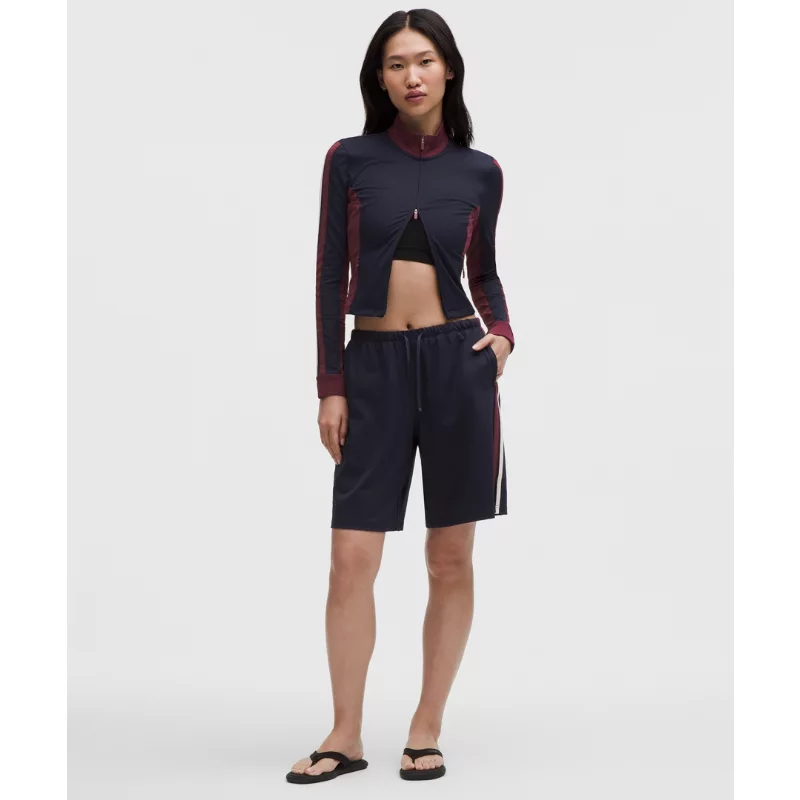Striped Baggy Low-Rise Track Short 9.5