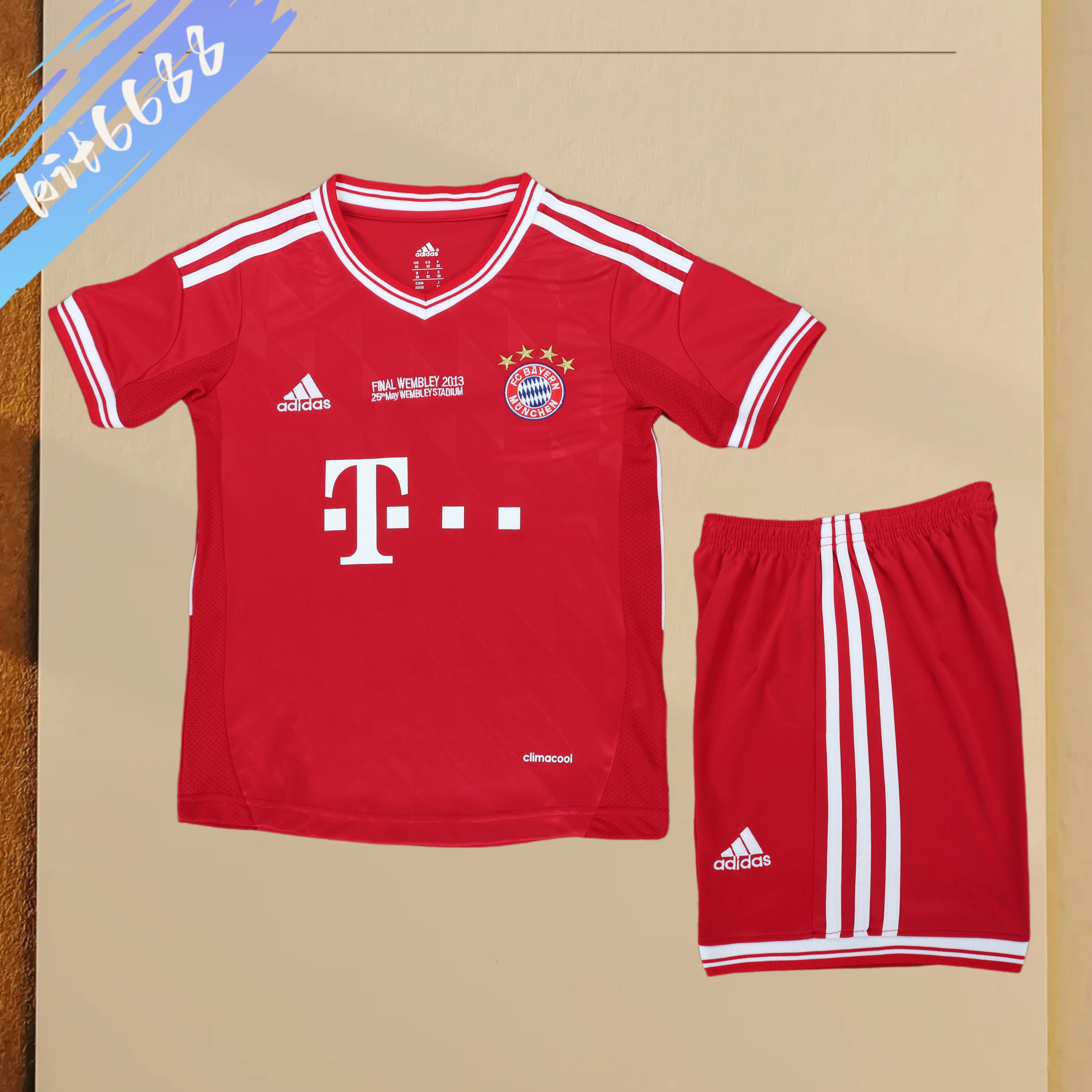 13/14 Bayern Munich home  Retro Football Shirt ( Kids Kit )