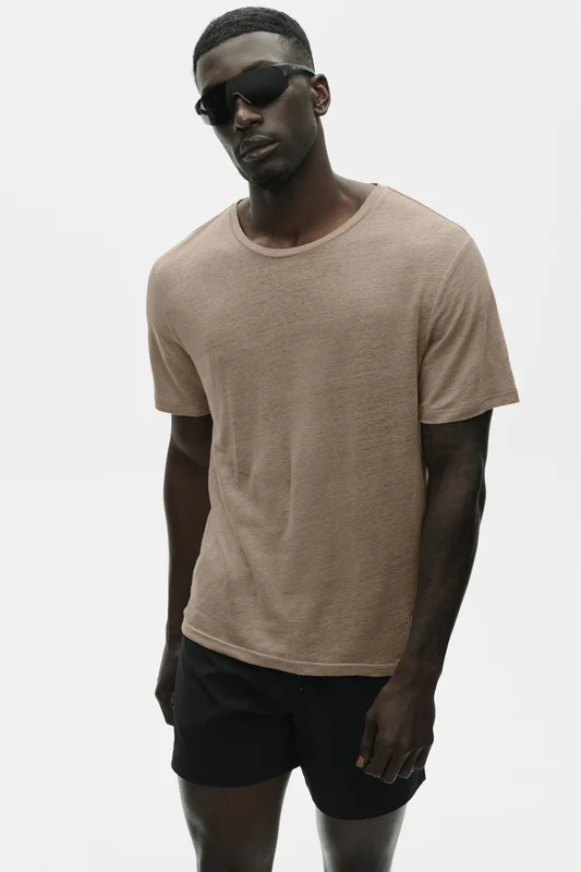Linen Jersey Coastal Short Sleeve Tee