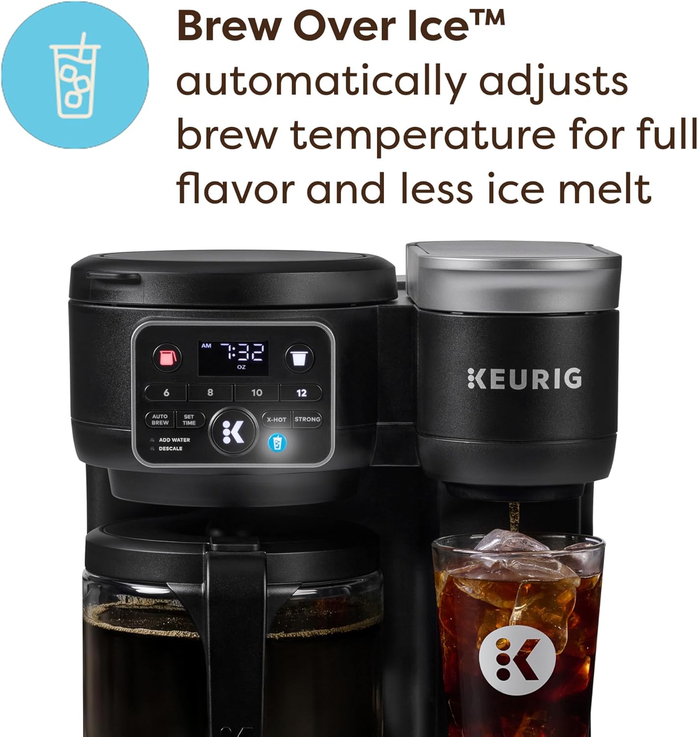 Coffee machine, MultiStream technology, 72-ounce (about 2.0-liter) Removable water tank