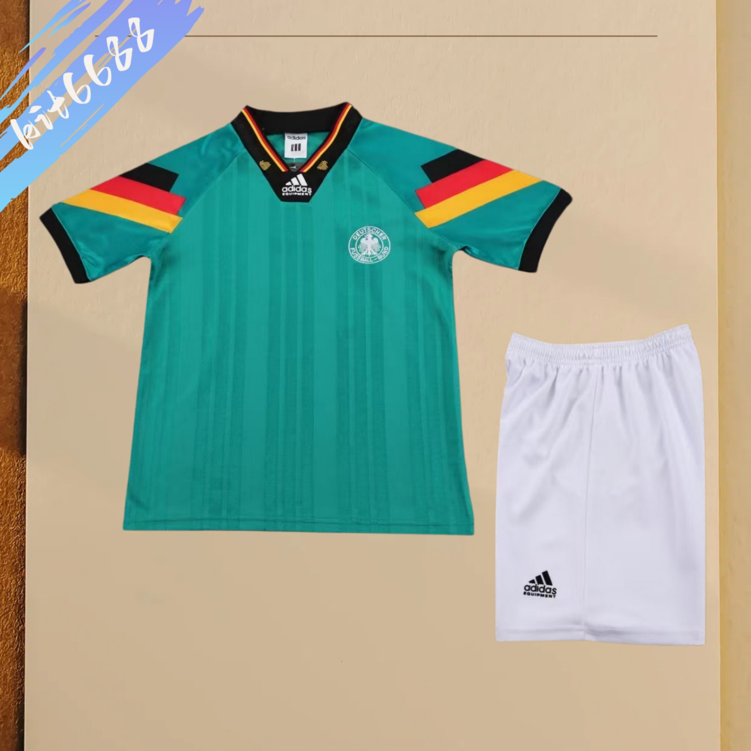 1992 Germany Away Retro Football Shirt ( Kids Kit )