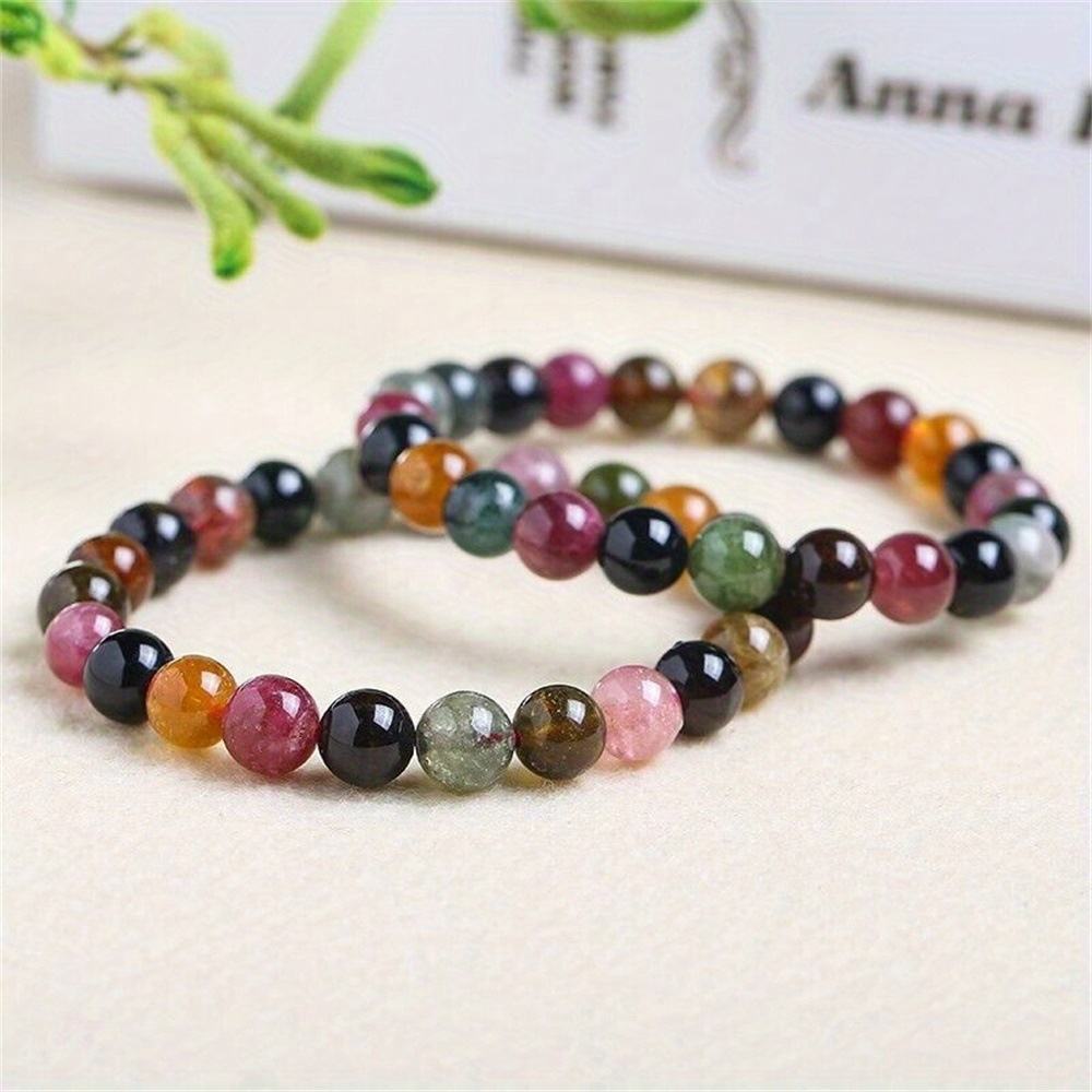 ADI2-Multicolor Tourmaline Chakra Beaded Bracelet