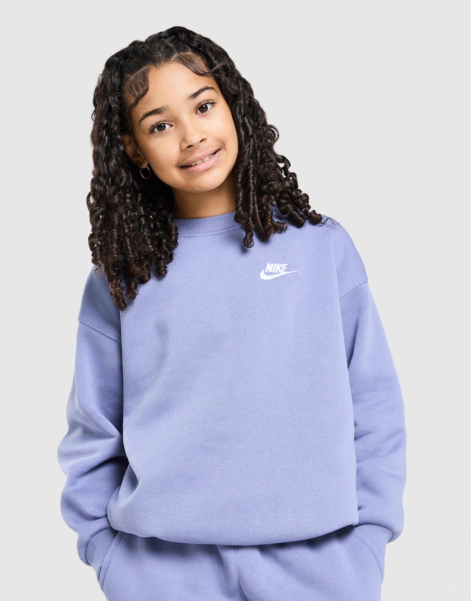 Nike Girls' Club Fleece Crew Sweatshirt Junior
