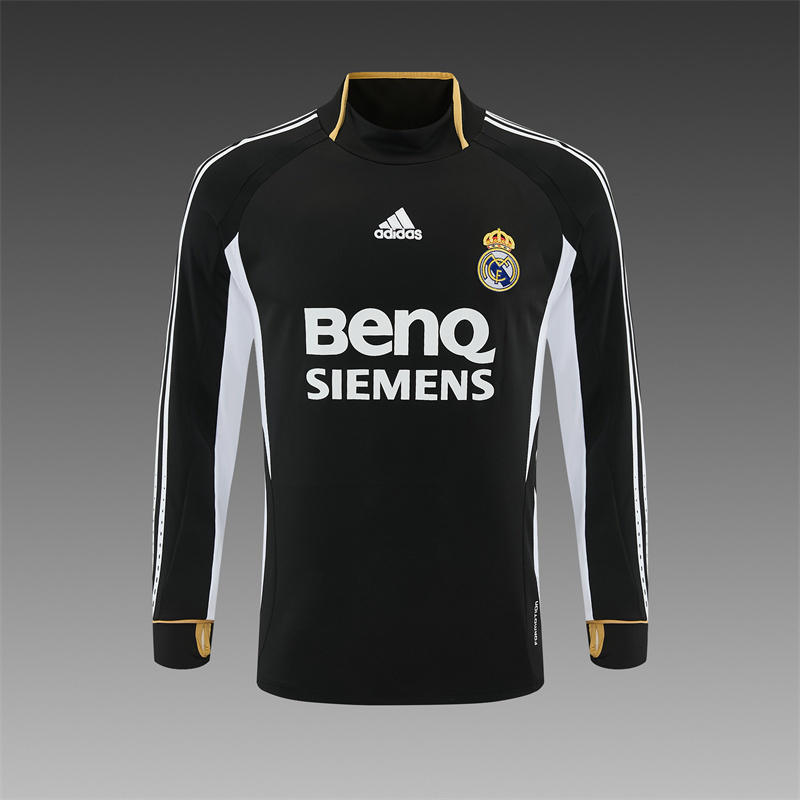 06/07 Real Madrid Retro Training Uniform Long- Sleeve Football Shirt
