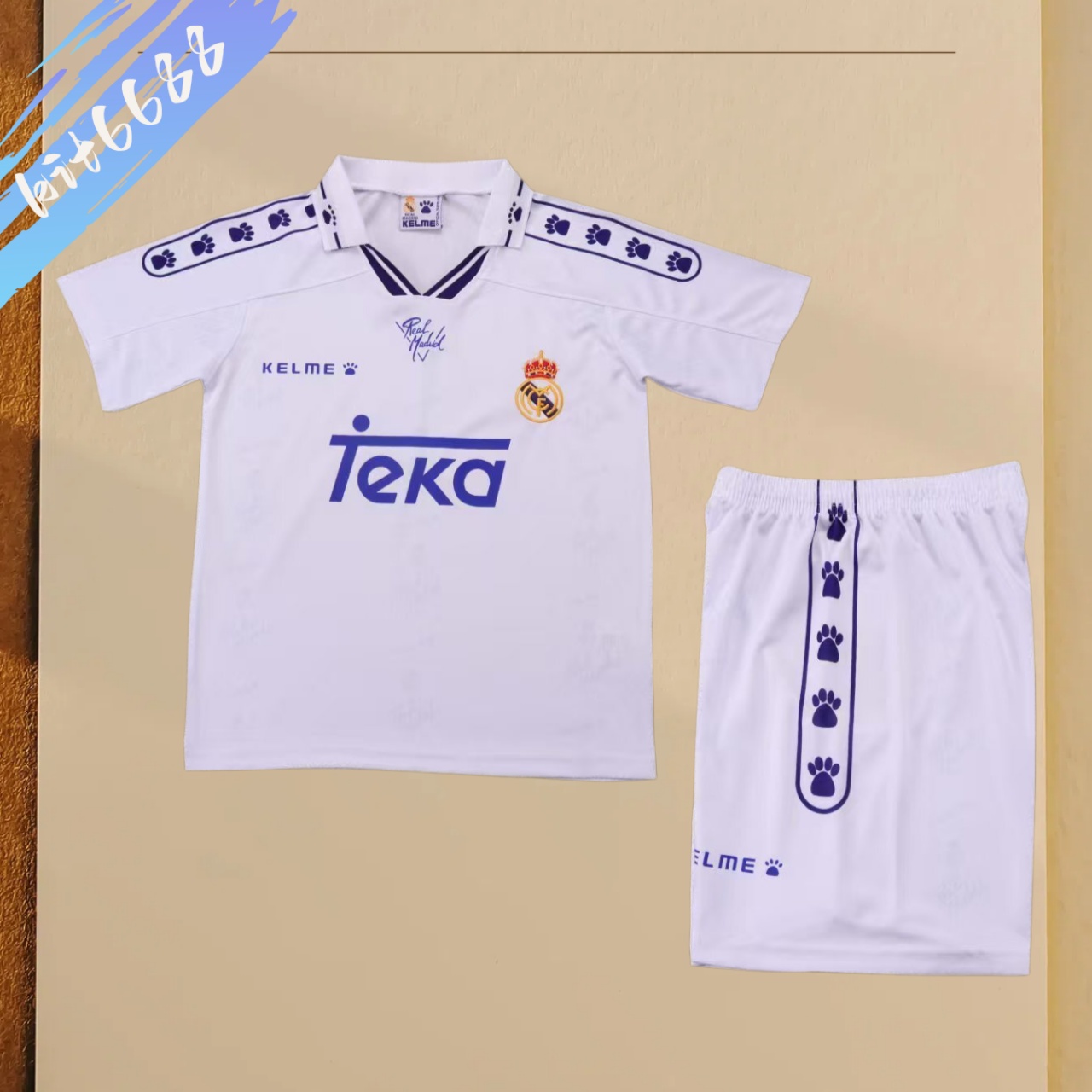 1994/1996 Real Madrid home Retro Kids Set