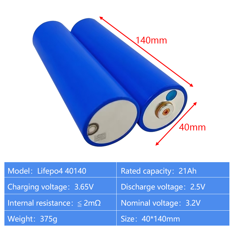 40140 3.2v 21ah Cylindrical Lithium Ion Batteries