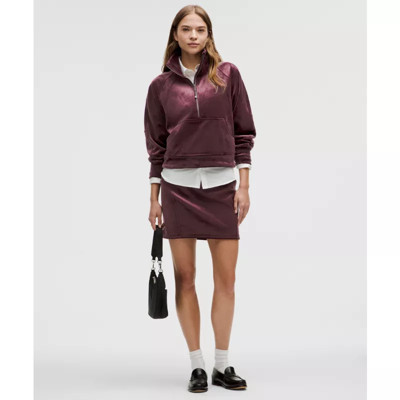 Scuba Mid-Rise Mini Skirt Velvet