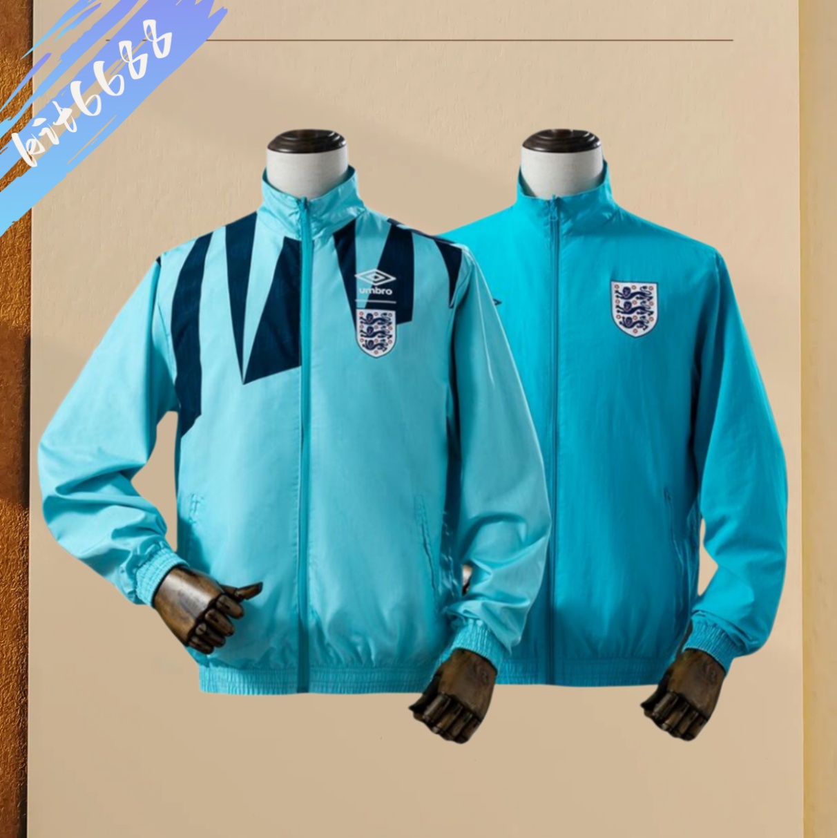England Reversible Jacket Windbreaker - Light Blue