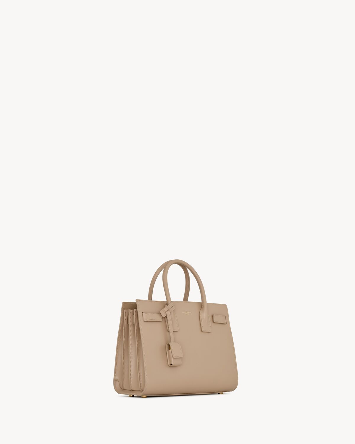 sac de jour in smooth leather - nano DARK BEIGE