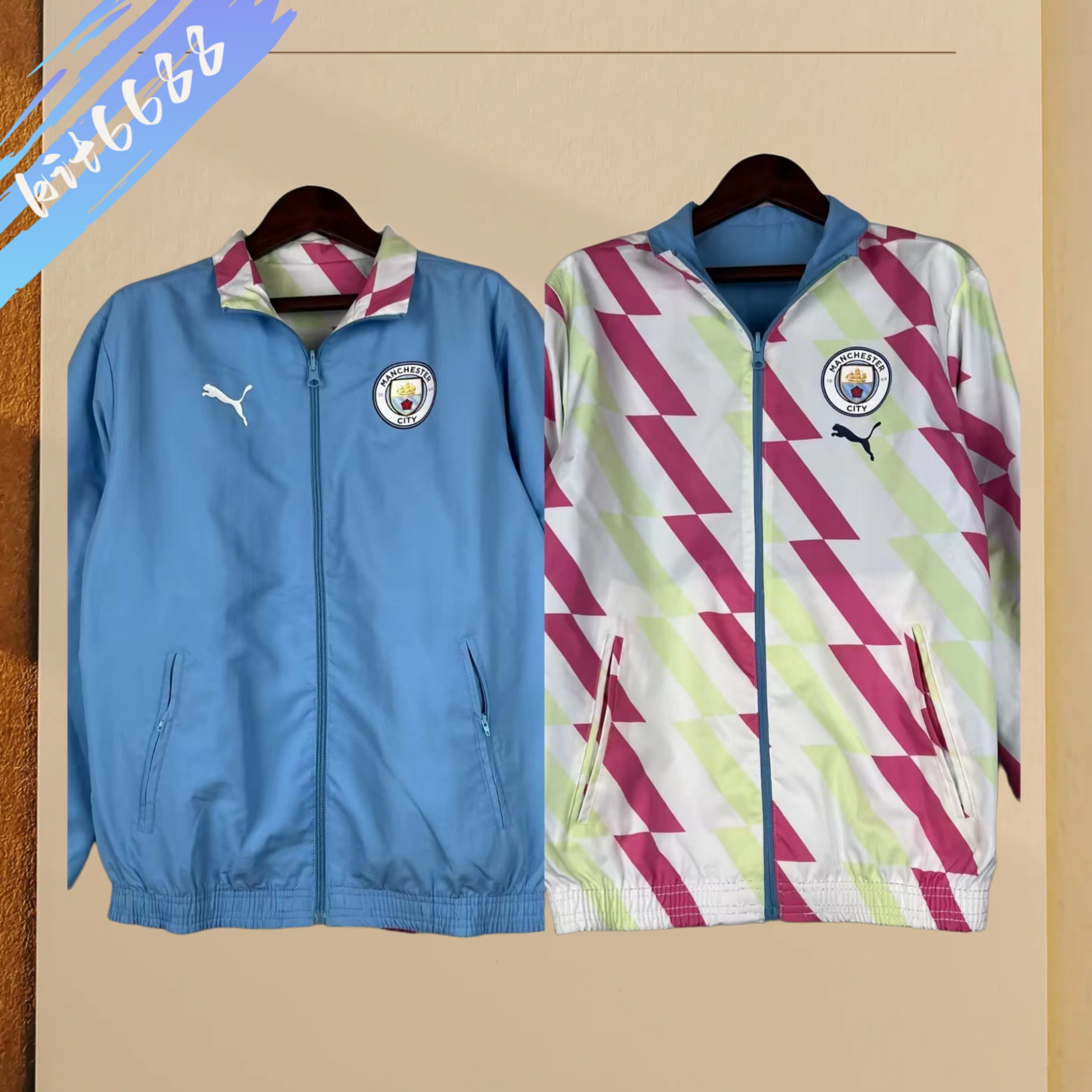2025/2026 Manchester City double-sided Football Shirts Windbreaker