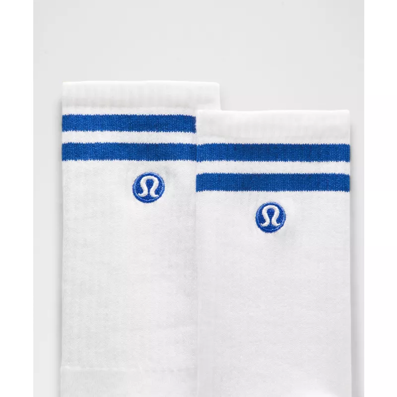 Unisex Daily Essential Crew Socks 3 Pack Stripe