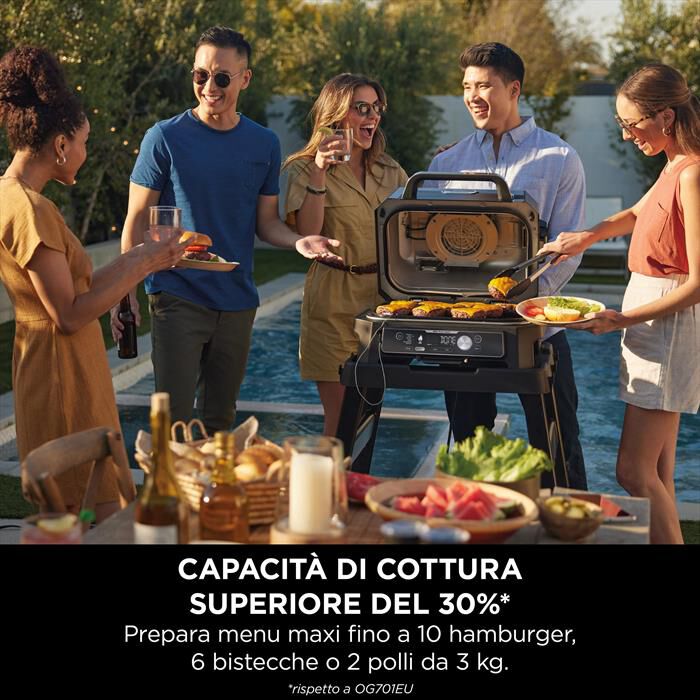 NINJA - Barbecue elettrico Woodfire Pro Connect XL OG901EU-Blu