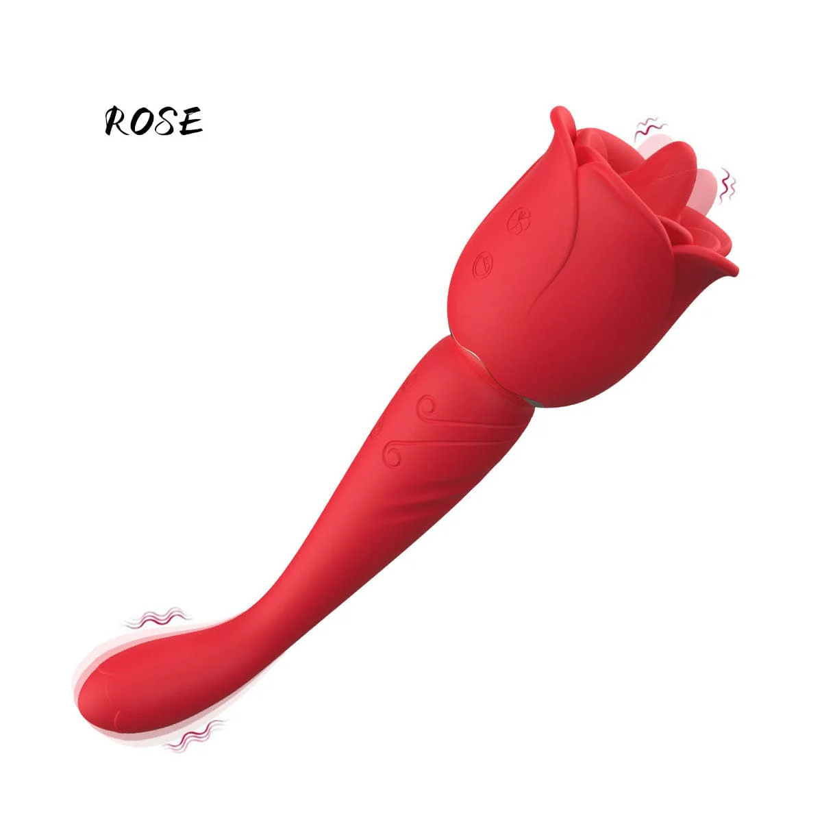 Mlovexy - Rose Honey Tongue Licking Vibration G Point Massage Stick Nipple Masturbation Device