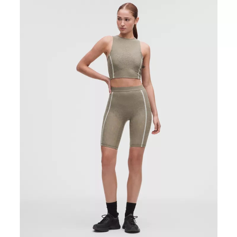 Lace-Panelled High-Rise Short 10