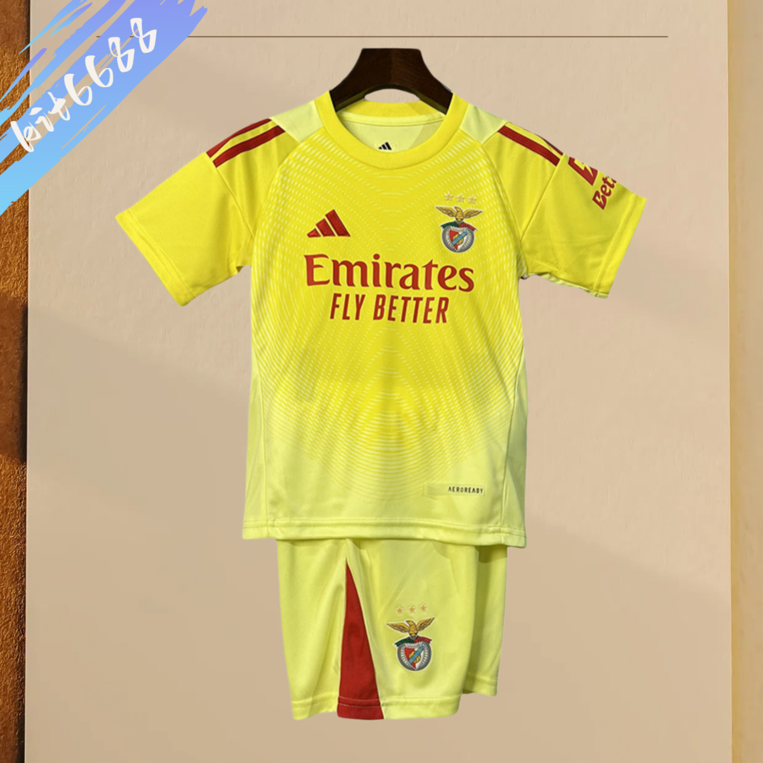 2025/2026 Benfica goalkeeper Football Shirt（Kids Kit socks）