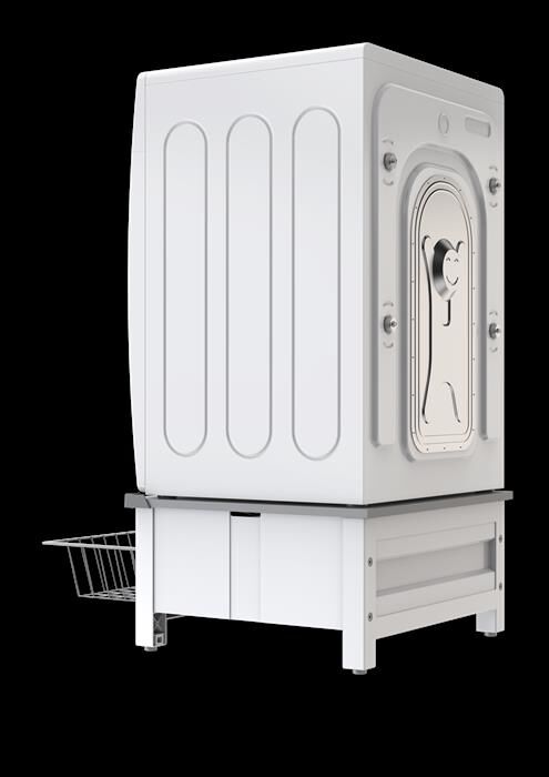 MELICONI - BASE SPACE BASKET-Struttura bianca, ripiano grig