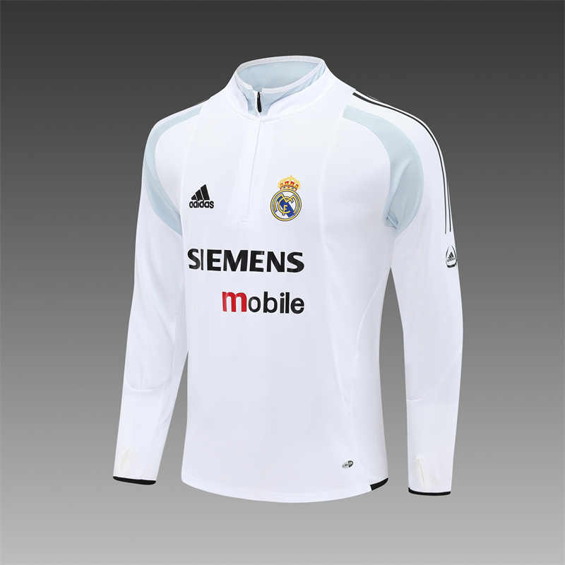 04/05 Real Madrid Retro Training Uniform Long- Sleeve Football Shirt
