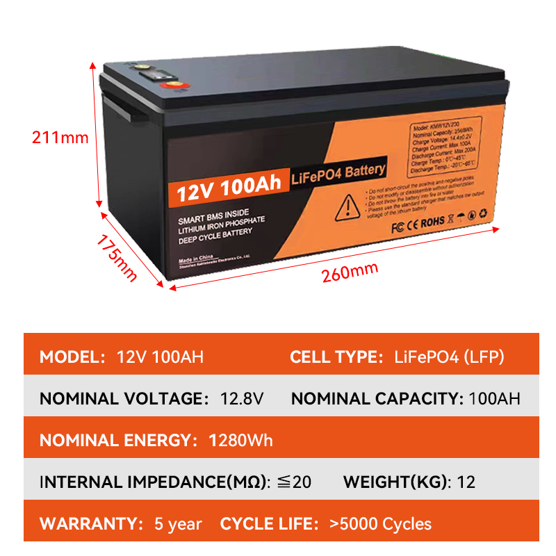 Lithium Ion Batteries Pack 12v 100ah