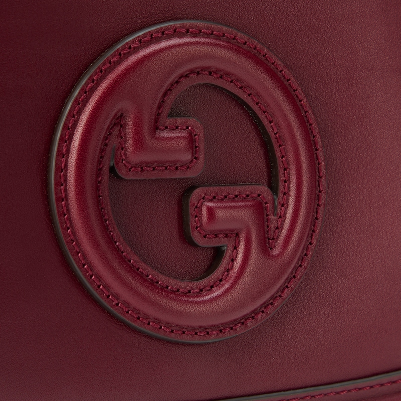 Gucci Blondie medium top handle bag red smooth leather