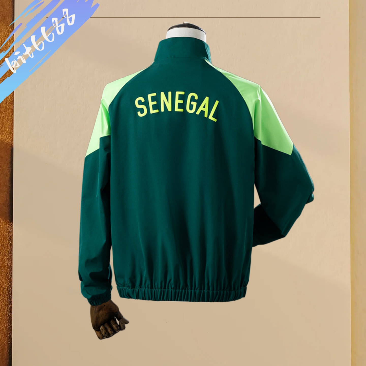 2026 Senegal Dark Green waterproof windbreaker