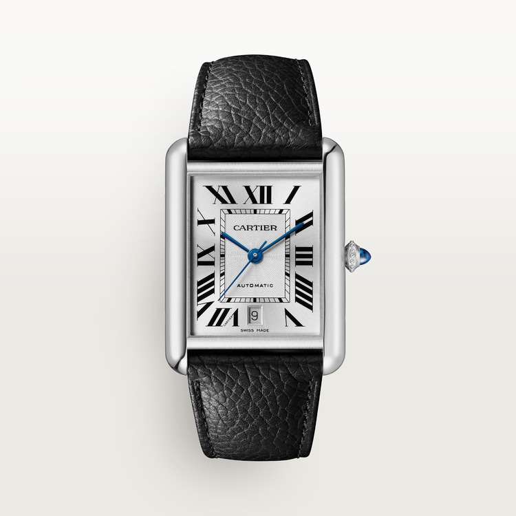 Tank Must watch Extra-large model Silvered flinqué dial 41 mm