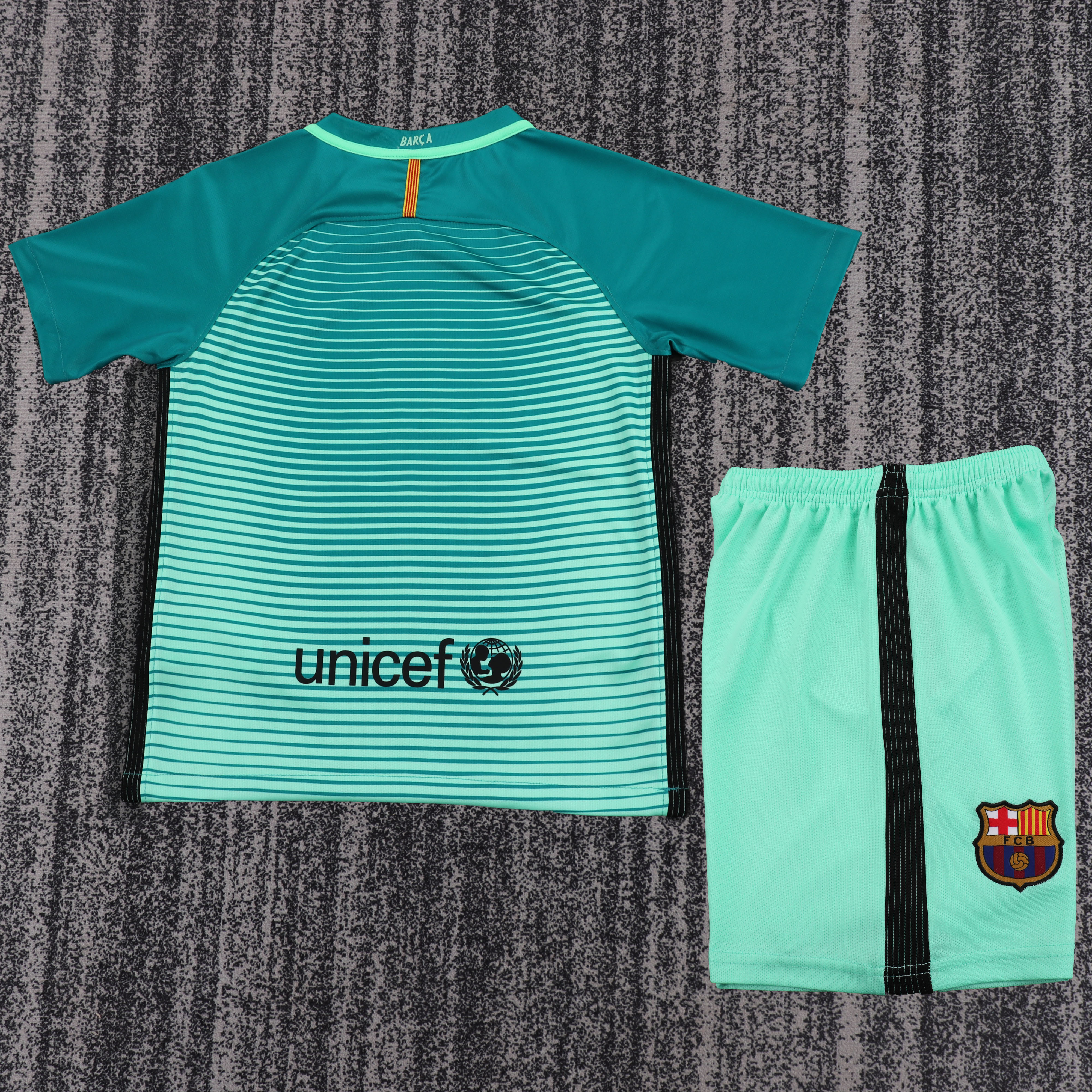 2016/2017 Barcelona Third Away Retro Football Shirt (Kids Kit)