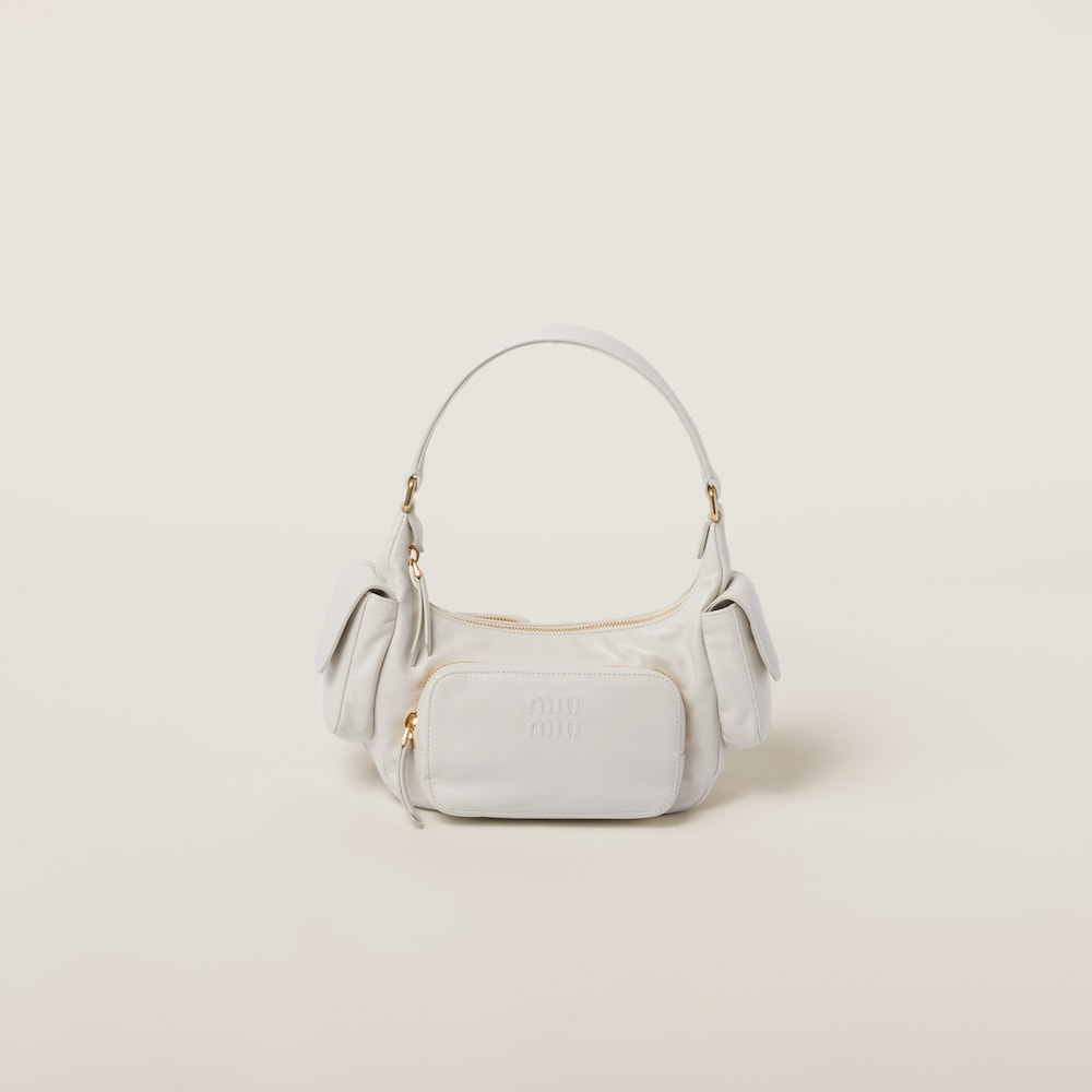Nappa leather Pocket bag White