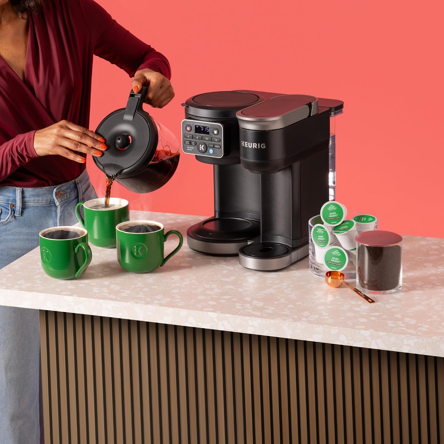 Coffee machine, MultiStream technology, 72-ounce (about 2.0-liter) Removable water tank