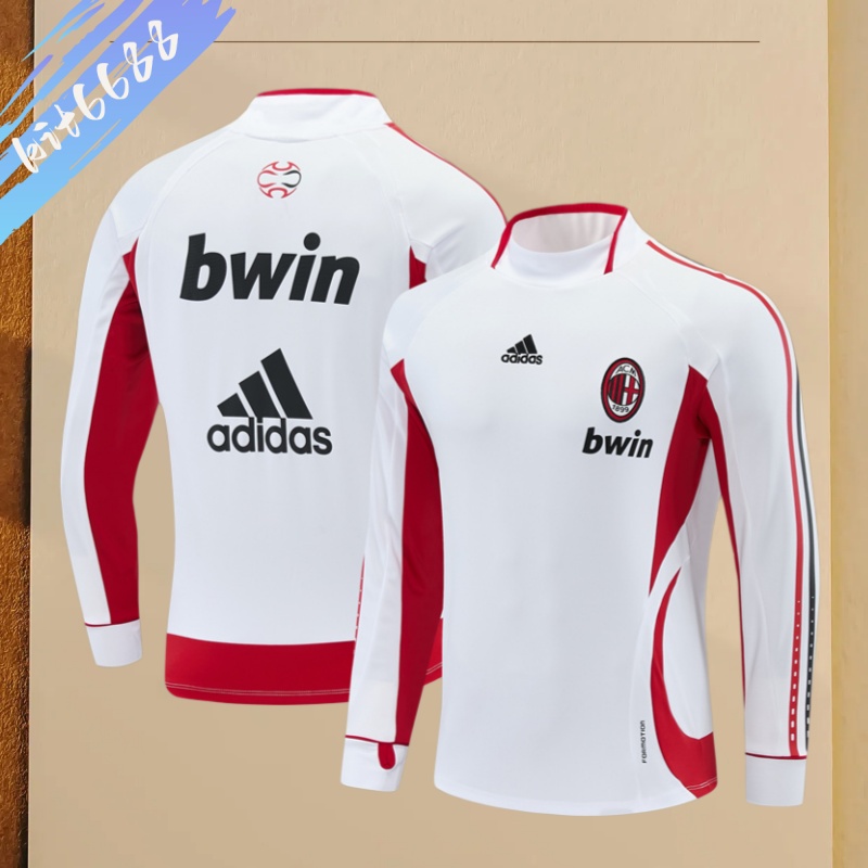 06/07 AC Milan Retro Training Shirt Long Sleeve Football Shirt