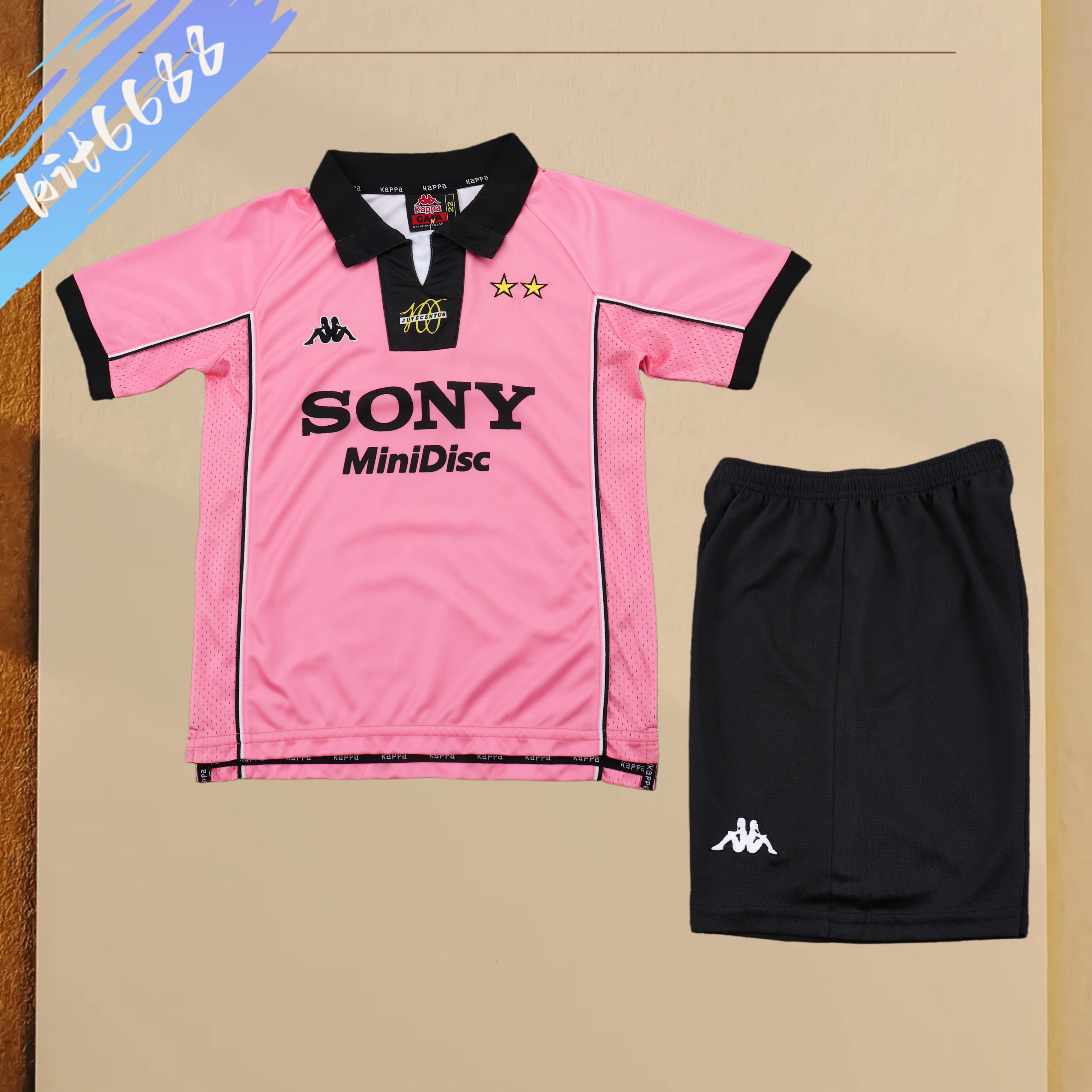 1997/1998 Juventus Away Retro Football Shirt Kids Kit