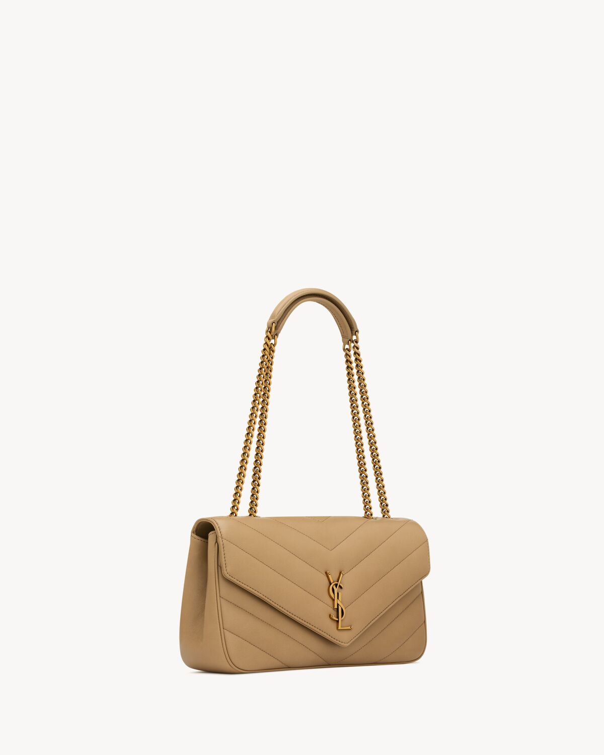 loulou medium in matelassé lambskin NATURAL TAN