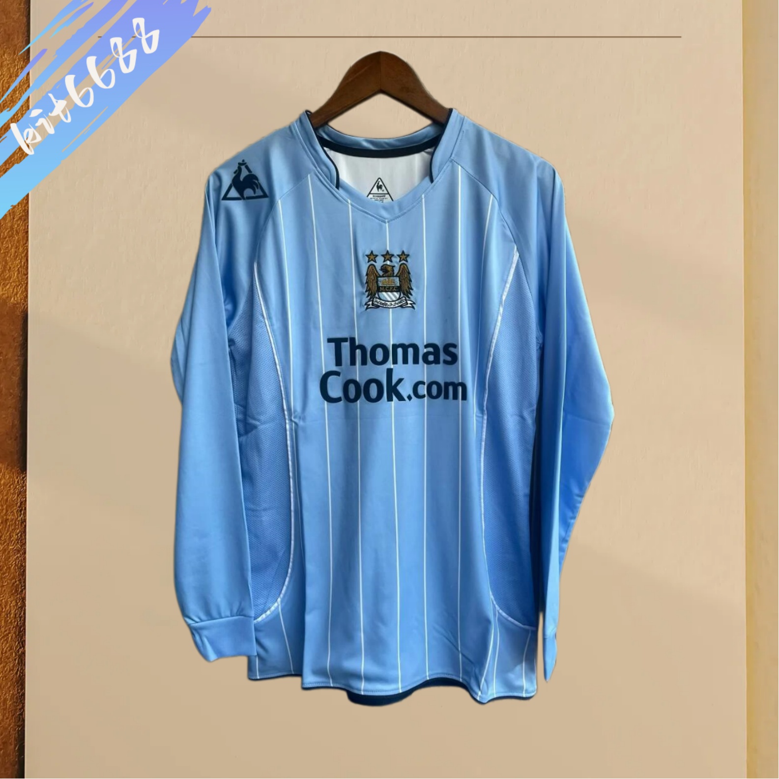 07/08 Manchester City home  Long Sleeve Retro Football Shirt