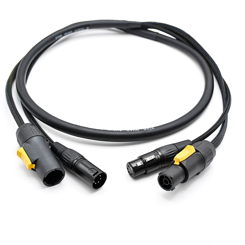 10m Truecon 5 Pin XLR DMX Combo Cable TR318-10-BLK