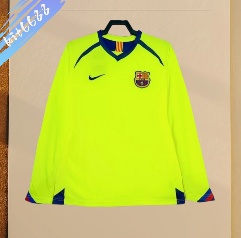 05/06 Barcelona  Away long sleeves Retro Football Shirt