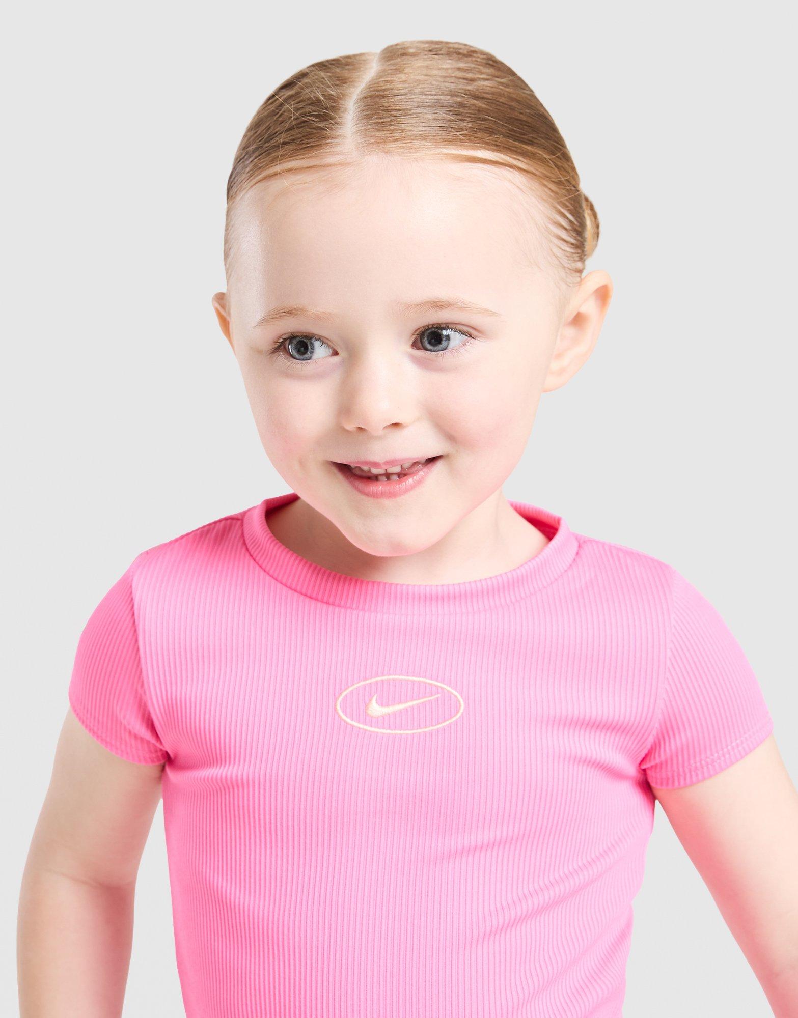 Nike Girls' Ribbed T-Shirt/Shorts Set Infant