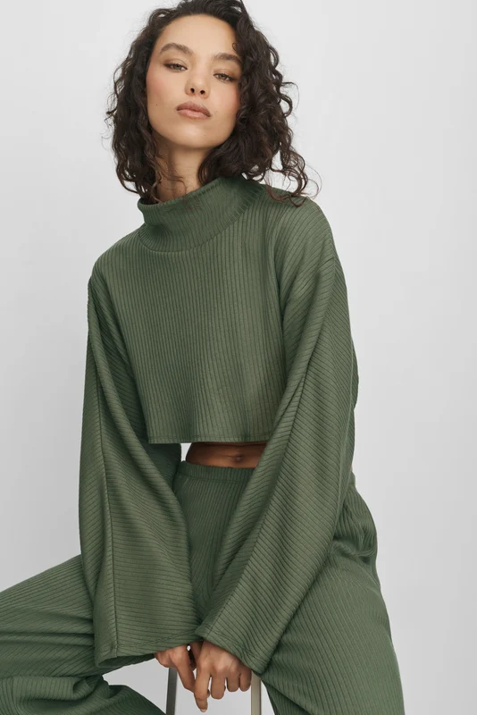 Ribbed Cropped Reset Long Sleeve