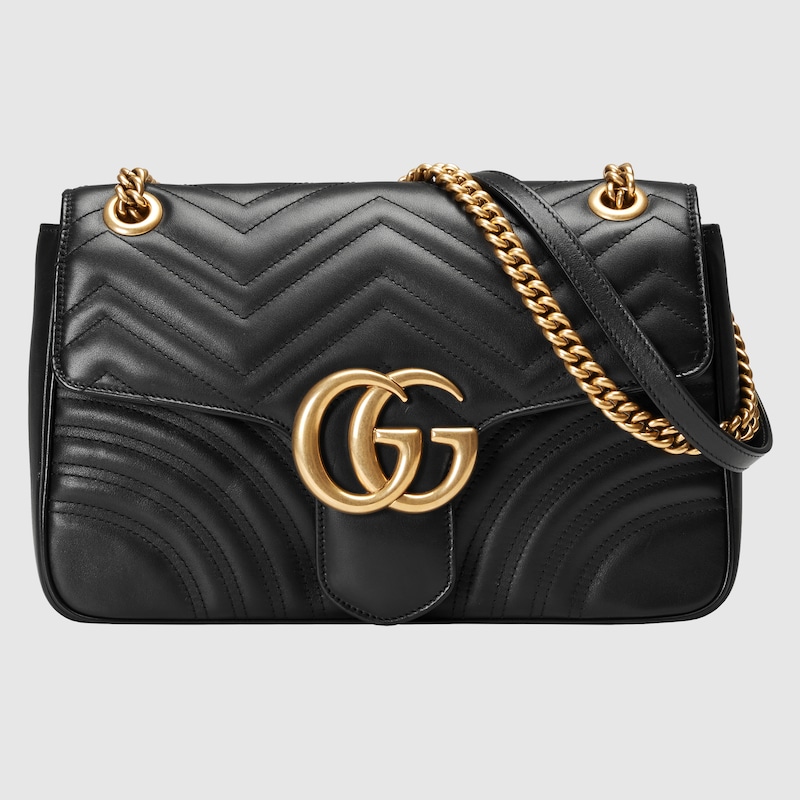 GG Marmont large shoulder bag Black