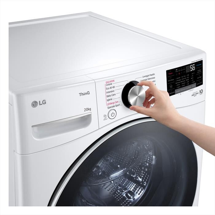 LG - Lavatrice AI DD F0P3020TSWC XL 20kg Classe B-Bianco