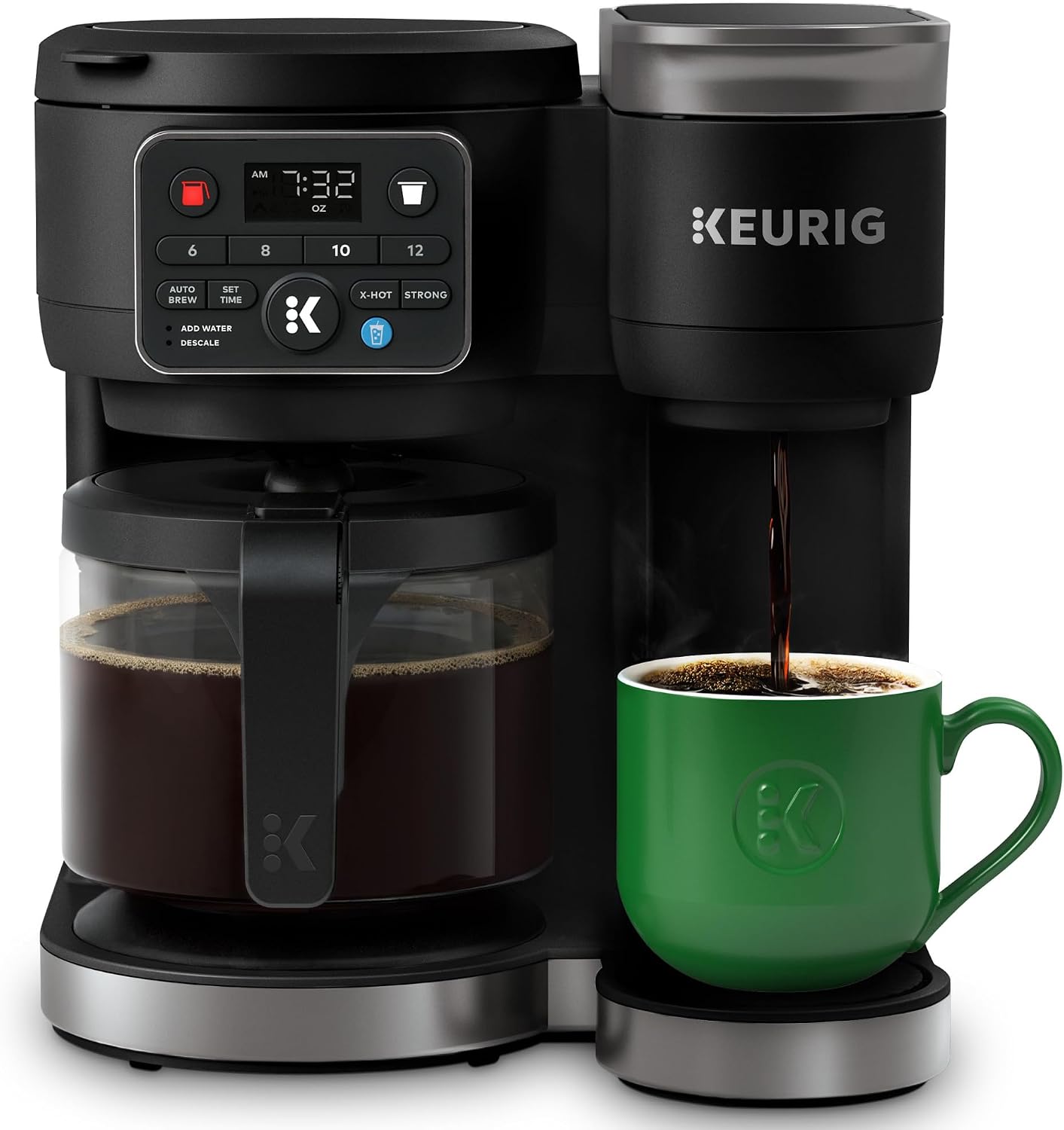 Coffee machine, MultiStream technology, 72-ounce (about 2.0-liter) Removable water tank