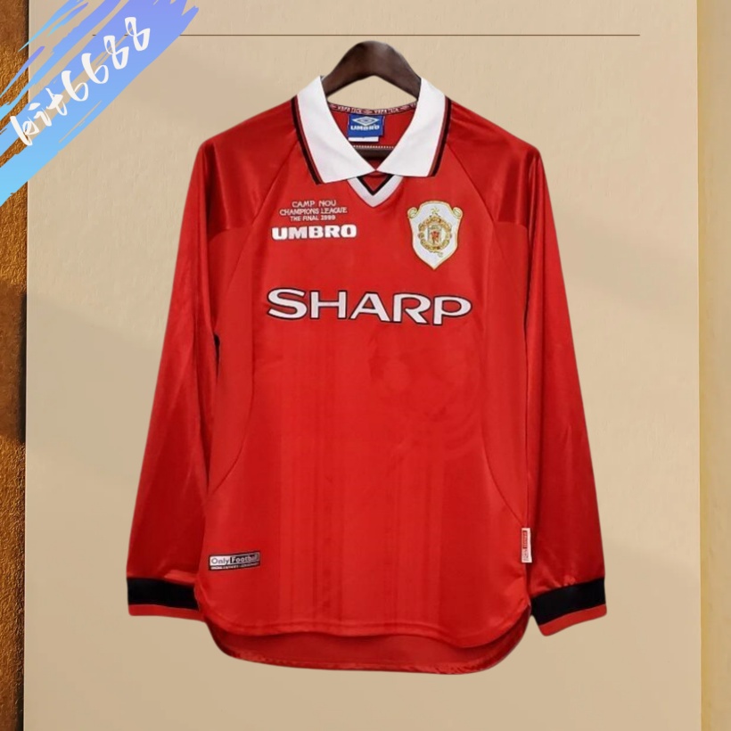 99/00 Manchester United  home long sleeved retro football jersey