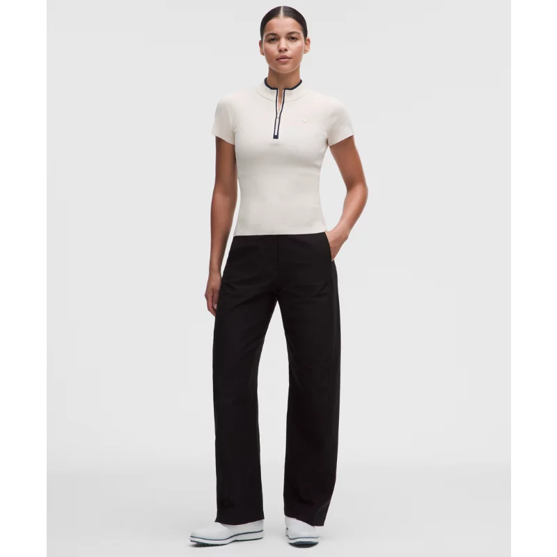 Knit Golf Mockneck Short-Sleeve Shirt
