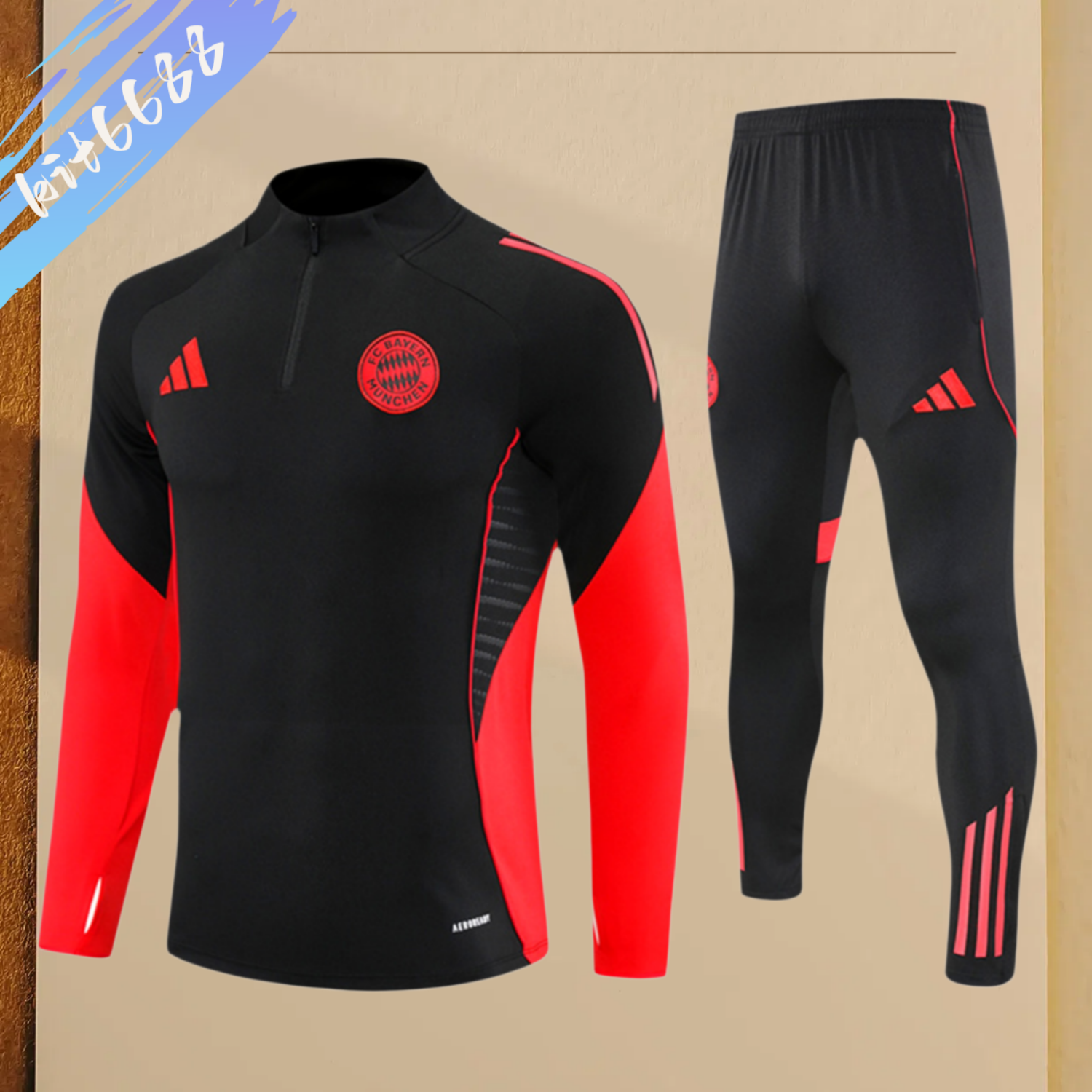 2025/2026 Bayern Munich Half Zip Kids Jersey (Adult Kids Kit)
