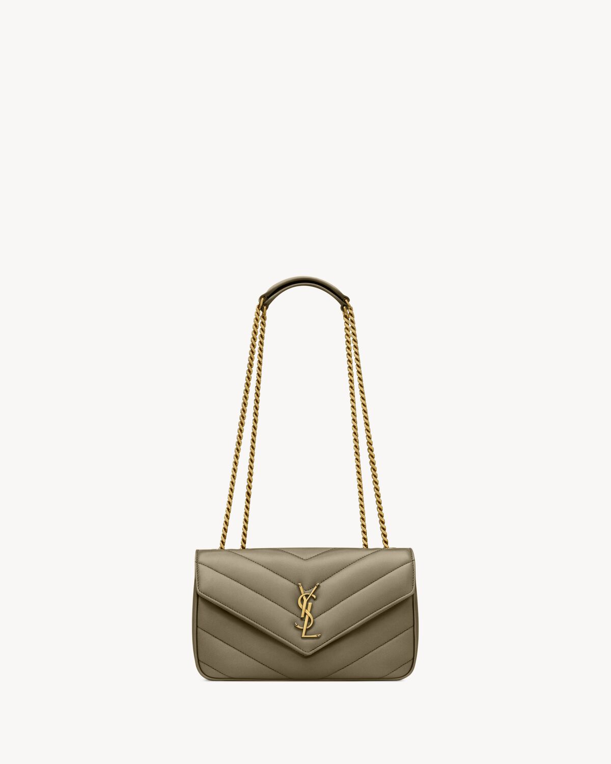 loulou small in matelassé lambskin DARK STRONG MOSS