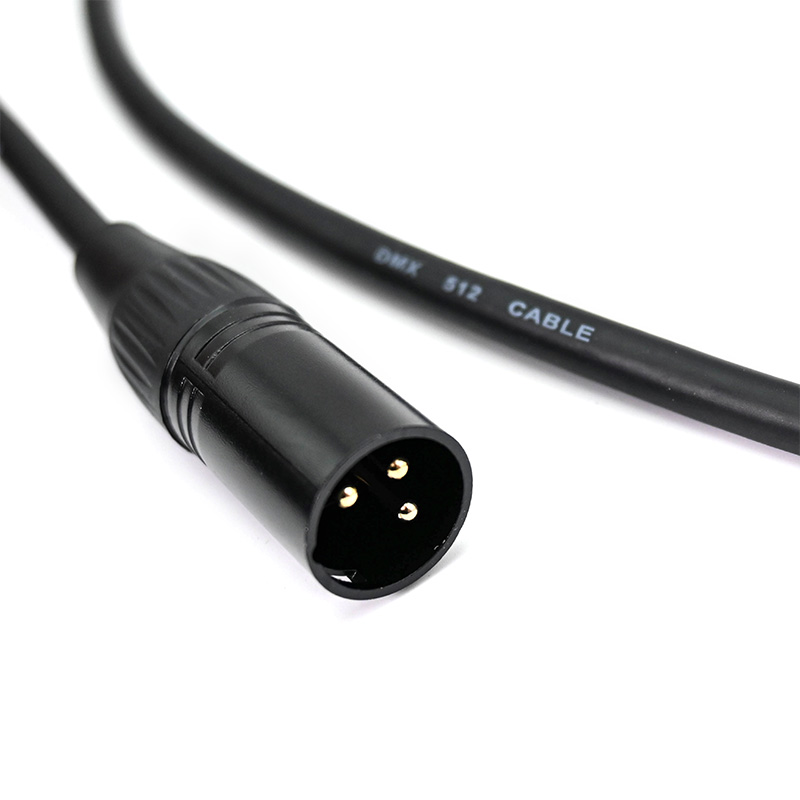 5m 3 Pin DMX Lighting Control Cable 110 Ohm TR315-5-BLK