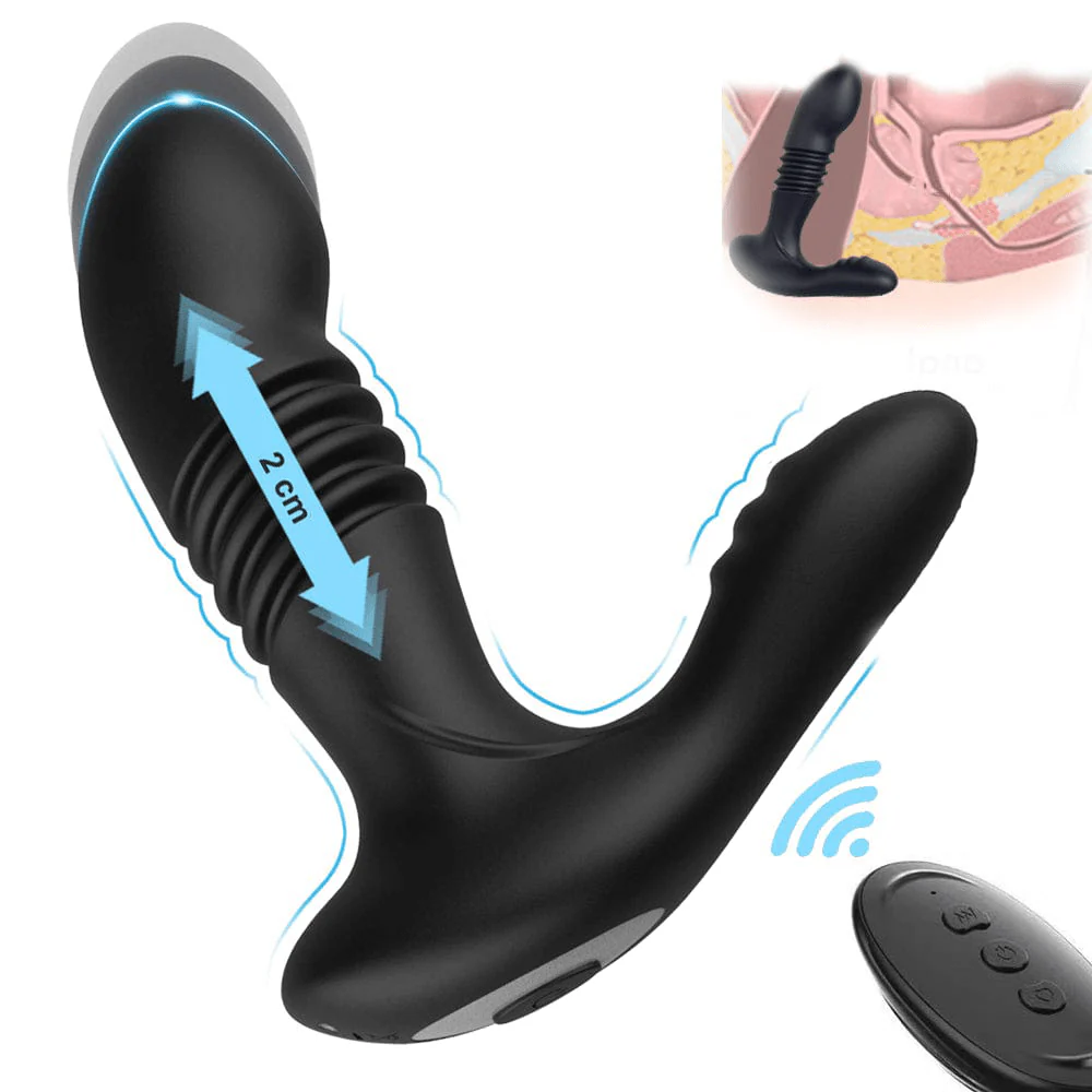 Mlovexy - Men's Retractable Prostate Anal Plug G-point Stick Vibrator