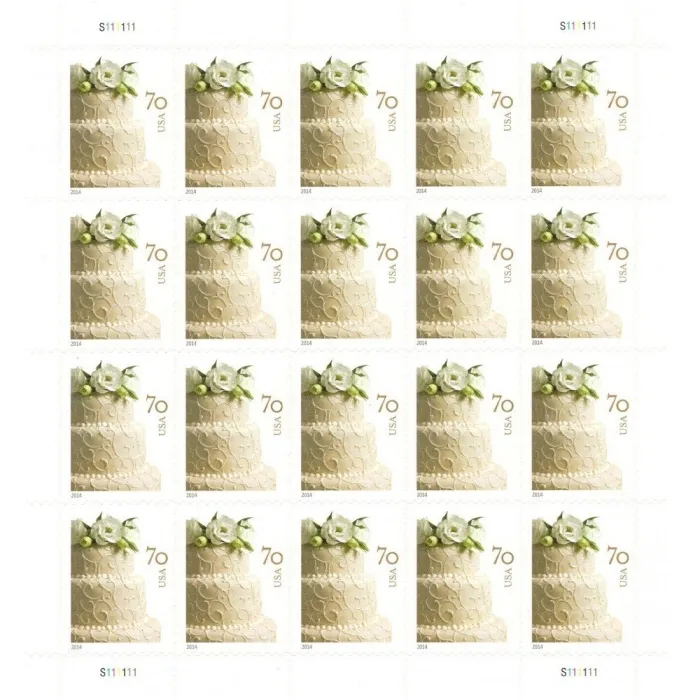 🎁[70-cent ]100PCS-Wedding Cake Sheet