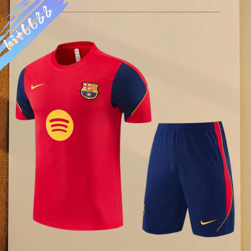 26/27 Barcelona Short sleevedtraining clothes (Adult Kids Kit)