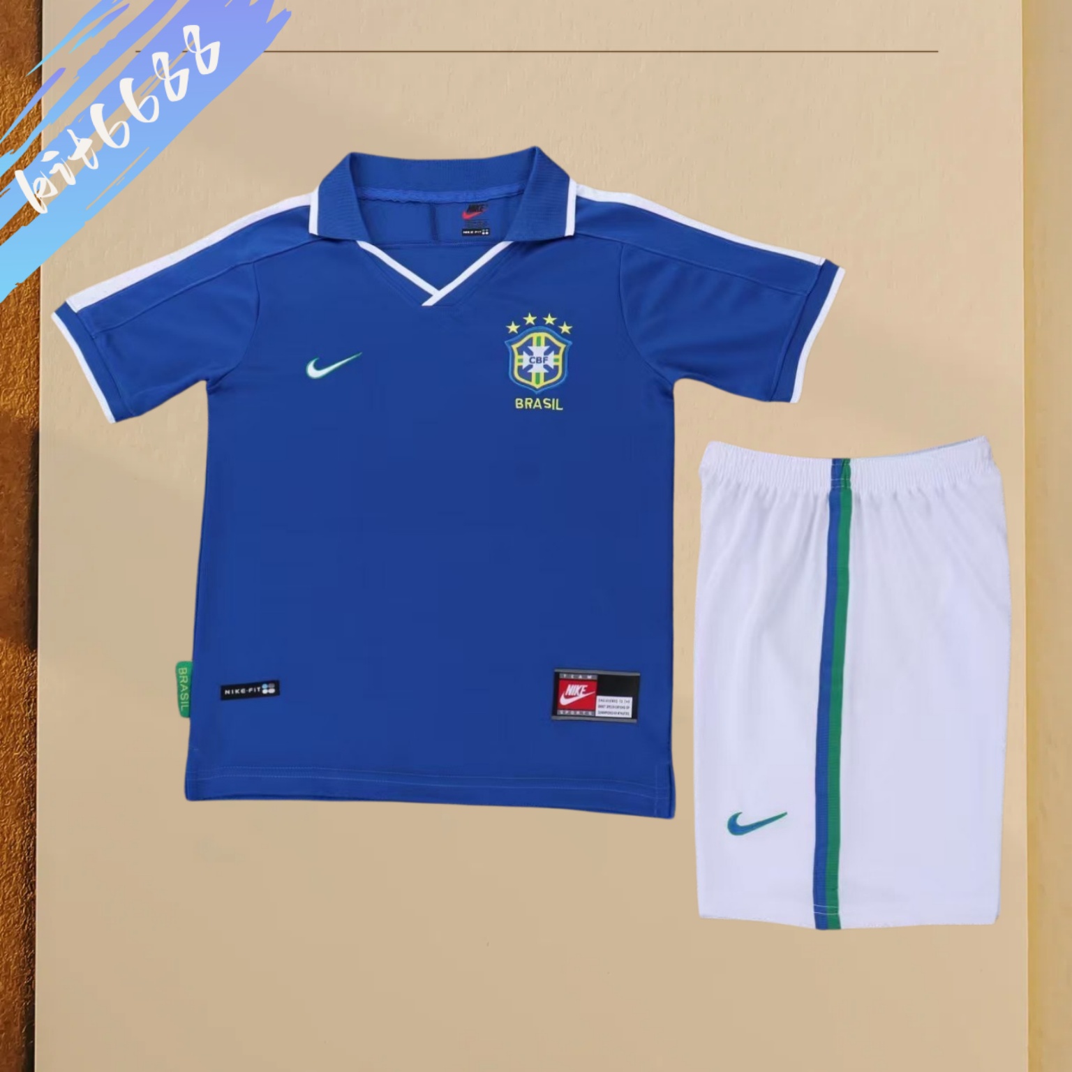 1997 Brazil Away Retro Kids Kit
